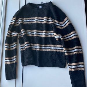 Black, white and tan striped sweater from H&M